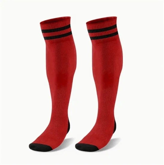 גרביים גבוהות בצבע אדום/שחור