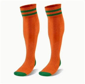 גרביים גבוהות בצבע כתום/ירוק
