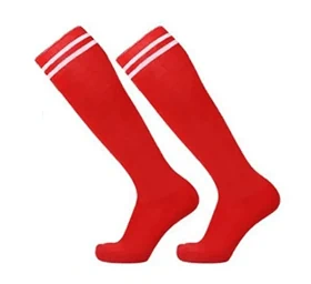 גרביים גבוהות בצבע אדום/לבן