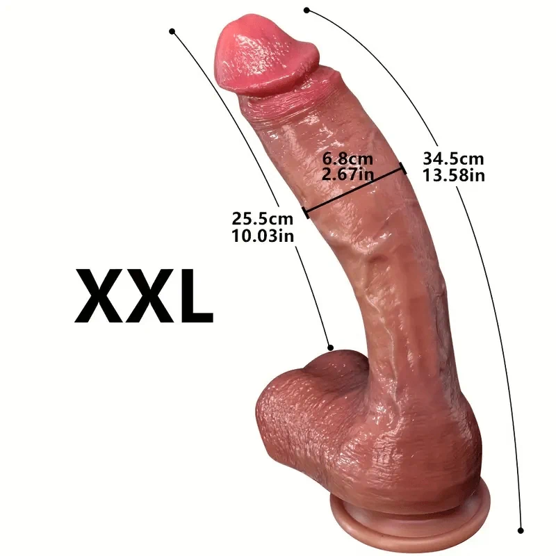 דילדו עבה במיוחד דגם אדם 34.5 ס"מ XXL