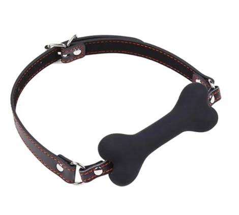 עצם מדליקה לפה למשחקי שליטה BDSM צבע שחור